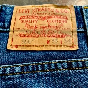 Levi’s 550 38x34 denim blue jeans vintage